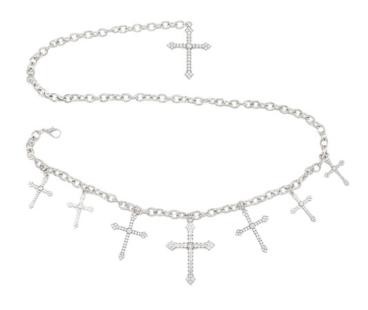 Dainty Cross Chain Belt