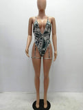 Sexy Money Piece Swimsuit w/leg straps