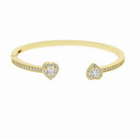 Dainty Classic Heart Bangle