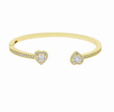Dainty Classic Heart Bangle