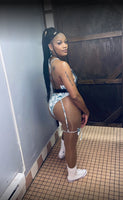 Sexy Money Piece Swimsuit w/leg straps