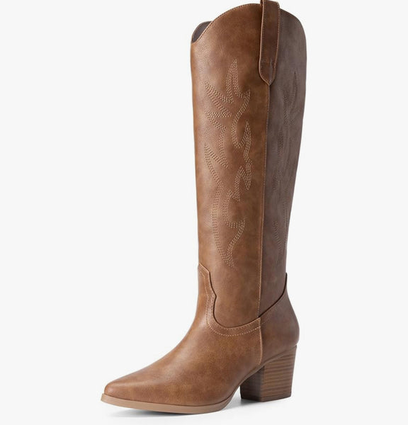 Classic Cowgirl Boot (Brown)